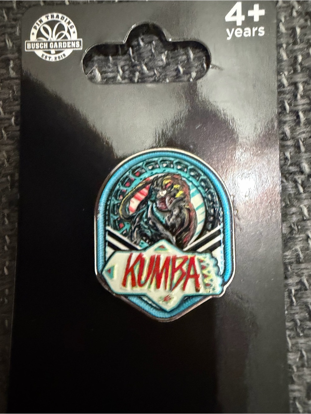 Busch Gardens Enamel Collectible Trading Pin Kumba - Teal